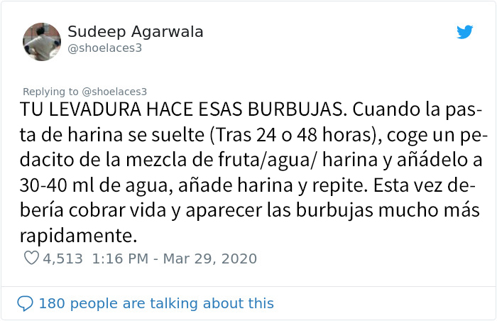 Este biólogo se sorprendió al saber que hay escasez de levadura, así que enseña cómo hacerla en casa