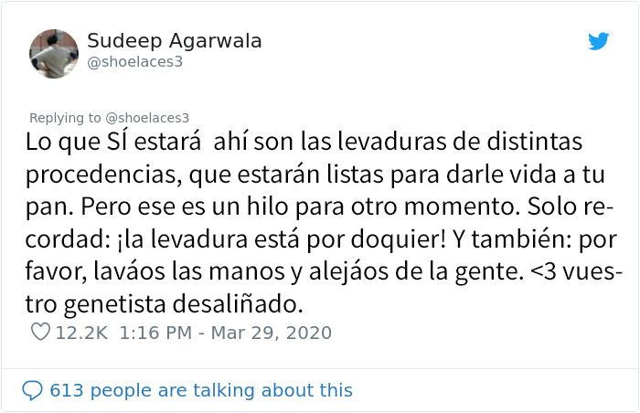 Este biólogo se sorprendió al saber que hay escasez de levadura, así que enseña cómo hacerla en casa
