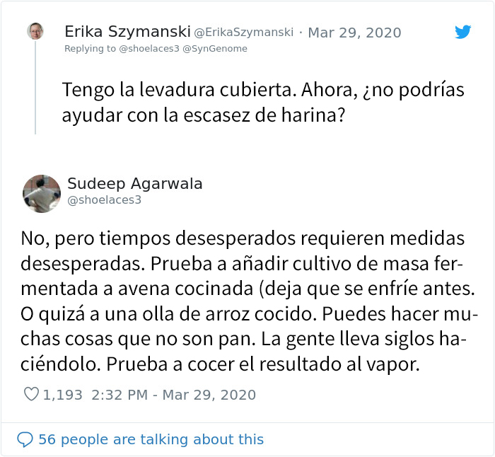 Este biólogo se sorprendió al saber que hay escasez de levadura, así que enseña cómo hacerla en casa