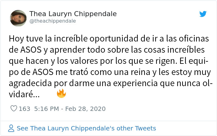 Después de que se burlaran de esta mujer en Tinder por su vestido, la marca ASOS puso su foto en su web