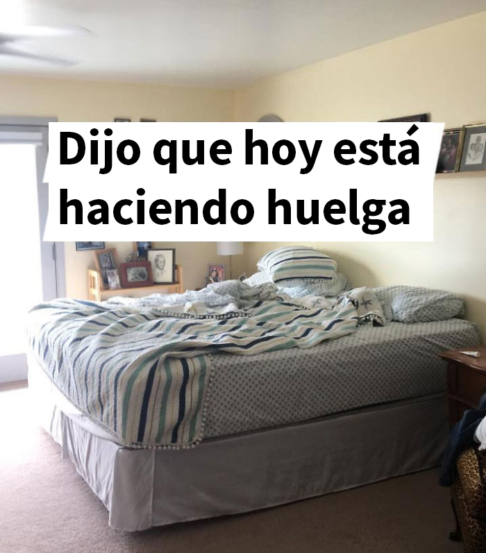Tras 45 años haciendo ella la cama, esta mujer documenta los divertidos intentos de su esposo
