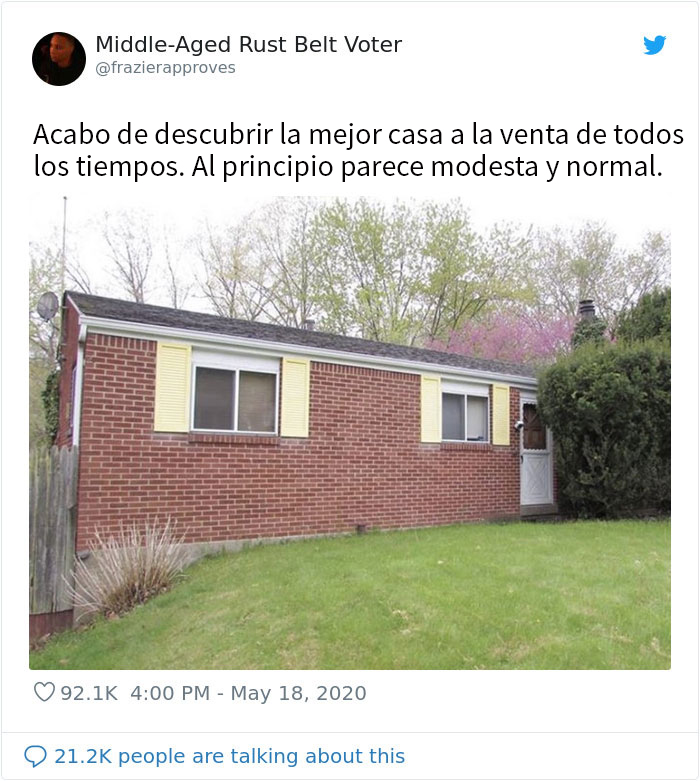 Esta casa de apariencia modesta cuesta 159900$ pero en cuanto miras lo que hay dentro, se vuelve rarísima