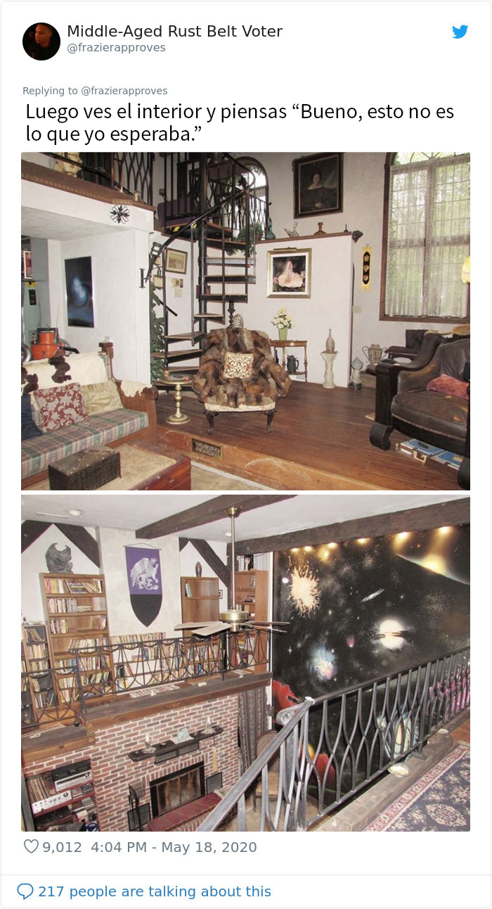 Esta casa de apariencia modesta cuesta 159900$ pero en cuanto miras lo que hay dentro, se vuelve rarísima