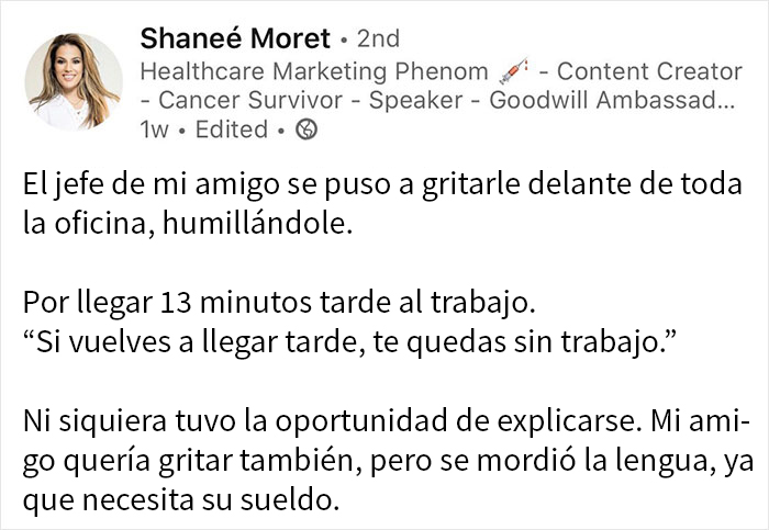 Este jefe gritó a un empleado por llegar tarde sin preguntar siquiera la razón, y acabó perdiendo a un fiel empleado por sus pobres dotes de liderazgo