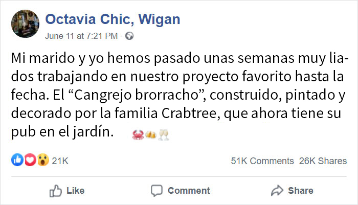 Esta pareja construyó un mini pub en el jardín, y asombró a todos con su interior hecho a mano