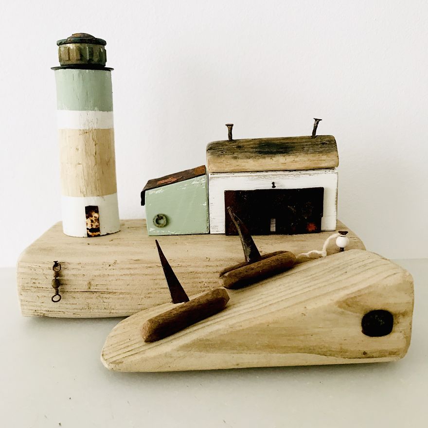 50 Esculturas Hechas Con Madera De Deriva Y Desechos De Las Playas