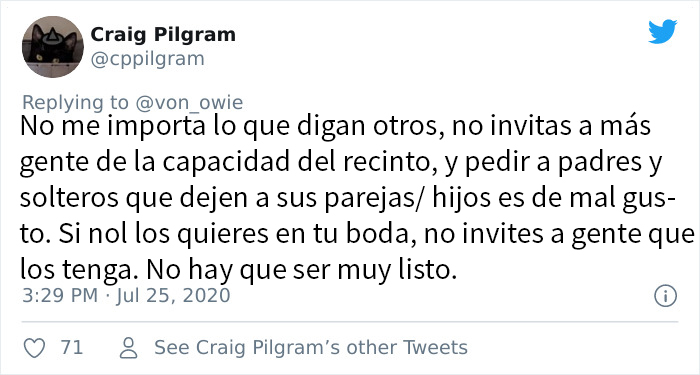 Esta invitación de boda está causando alboroto por clasificar a los invitados en 3 grupos distintos