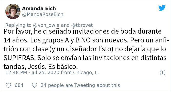 Esta invitación de boda está causando alboroto por clasificar a los invitados en 3 grupos distintos