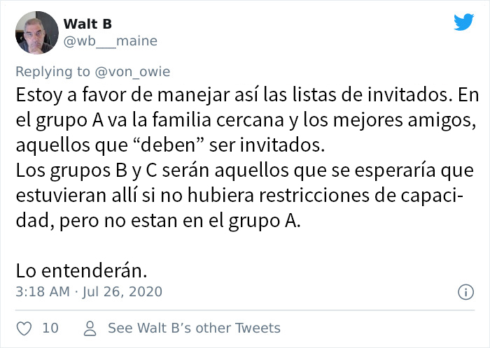Esta invitación de boda está causando alboroto por clasificar a los invitados en 3 grupos distintos