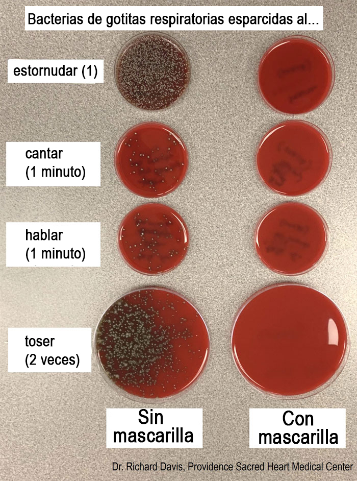 Este científico muestra los efectos de llevar y no llevar mascarilla