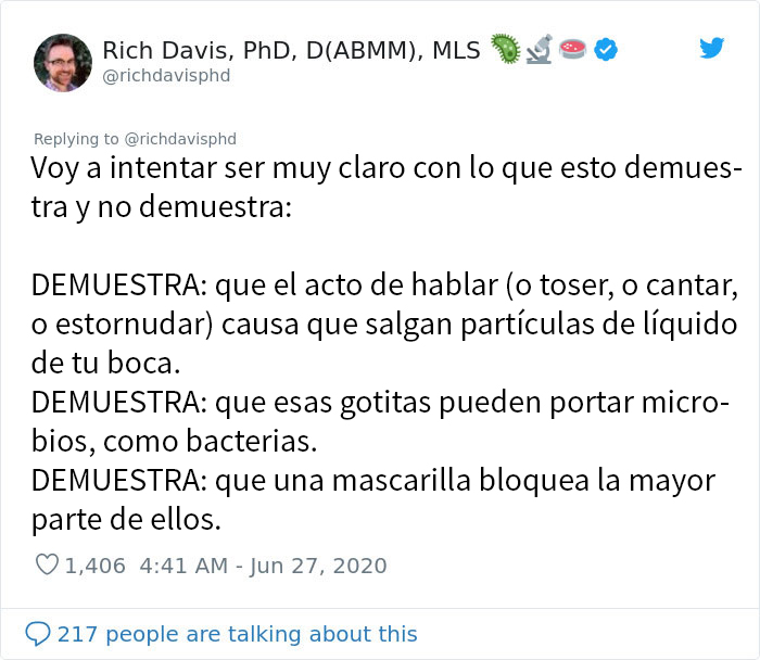 Este científico muestra los efectos de llevar y no llevar mascarilla
