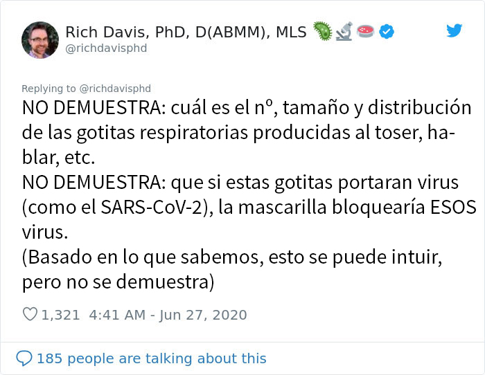 Este científico muestra los efectos de llevar y no llevar mascarilla