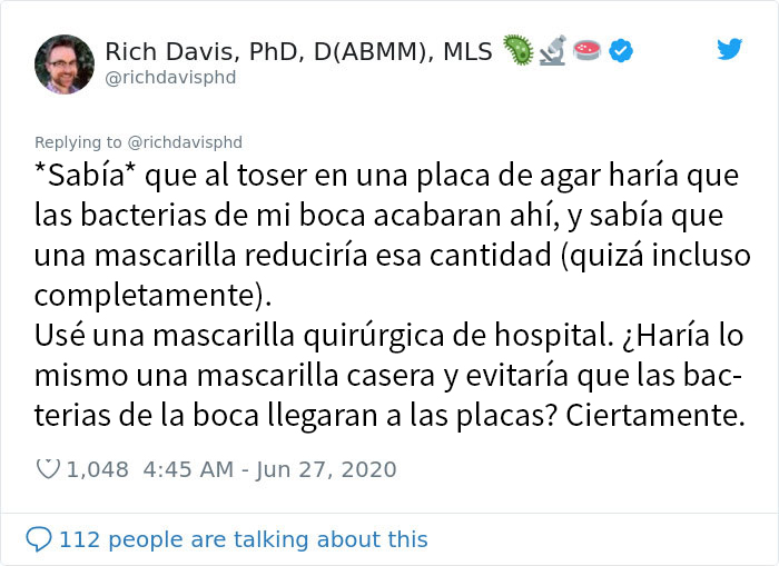 Este científico muestra los efectos de llevar y no llevar mascarilla