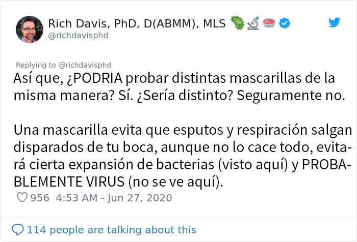 Este científico muestra los efectos de llevar y no llevar mascarilla