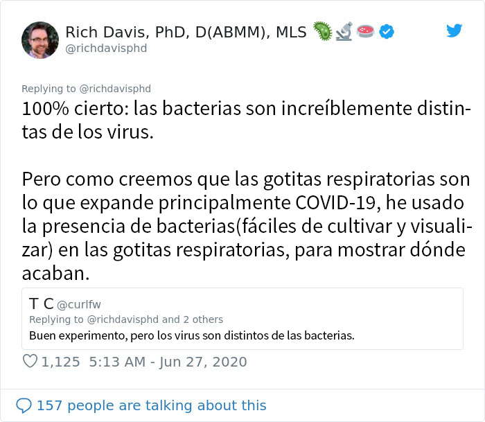 Este científico muestra los efectos de llevar y no llevar mascarilla
