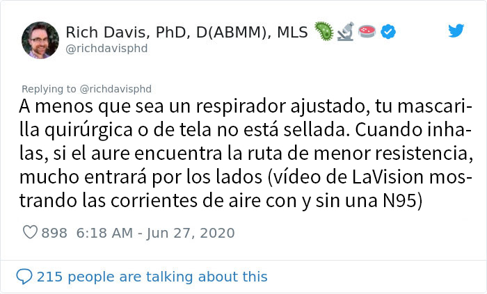 Este científico muestra los efectos de llevar y no llevar mascarilla