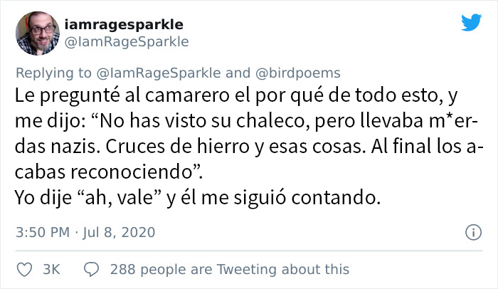 Este camarero echó sin contemplaciones a un educado cliente nazi de su bar, y explica por qué es importante hacerlo