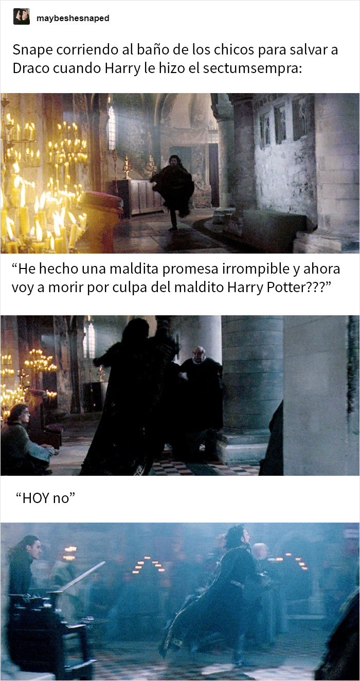 Snape Corriendo Para Salvar A Un Estudiante