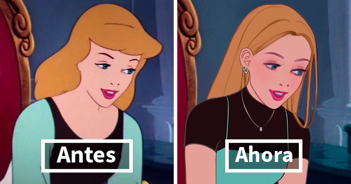 Esta artista «actualiza» a las princesas Disney como mujeres modernas, y se vuelve viral (7 imágenes)