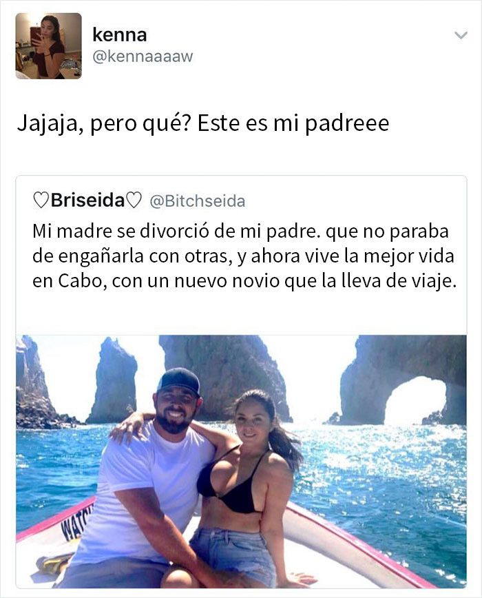 Esta chica comparte una foto de su madre con su nuevo novio, otra chica reconoce a su propio padre y queda confusa
