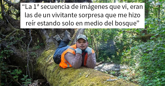 Este fotógrafo encontró a un visitante sorpresa cuando miraba las fotos hechas por su cámara del bosque