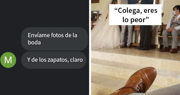 Este hombre le dejó a su amigo unos zapatos para una boda, y los usó para gastarle una broma