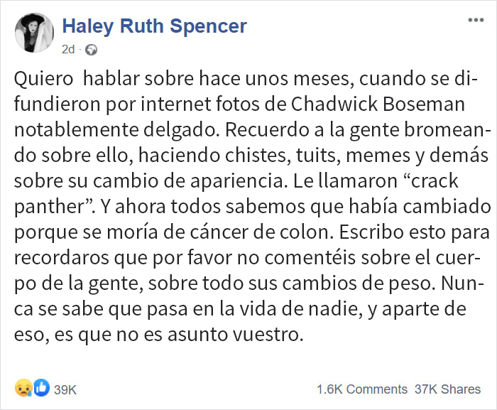 Quienes se burlaron de Chadwick Boseman por su pérdida de peso, ahora se sienten fatal, y ojalá aprendan la lección