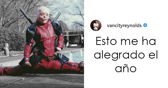 Se vuelve viral la estupenda respuesta de Ryan Reynolds a esta víctima de un incendio que hace cosplay de Deadpool
