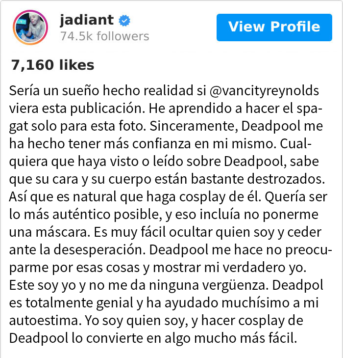 Se vuelve viral la estupenda respuesta de Ryan Reynolds a esta víctima de un incendio que hace cosplay de Deadpool