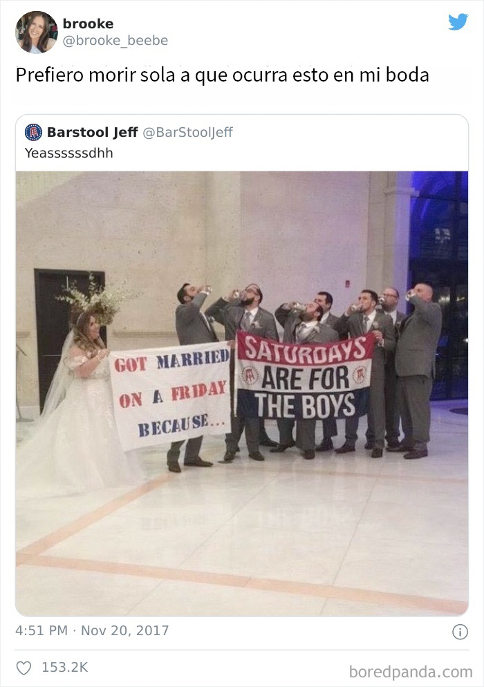 Me Casé Un Viernes Porque Los Sábados Son Para Los Chicos