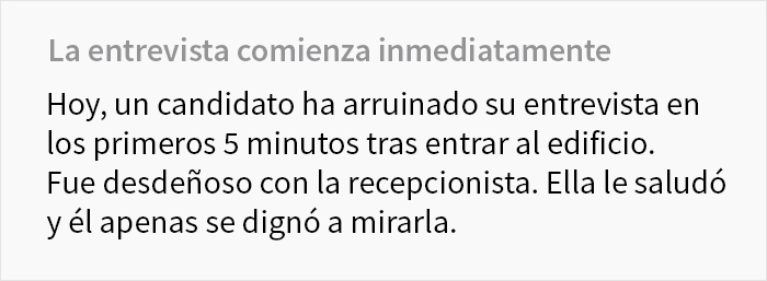 Este hombre fue rechazado inmediatamente en su entrevista de trabajo tras una prueba con truco en la recepción