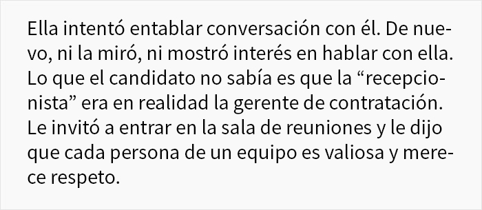 Este hombre fue rechazado inmediatamente en su entrevista de trabajo tras una prueba con truco en la recepción