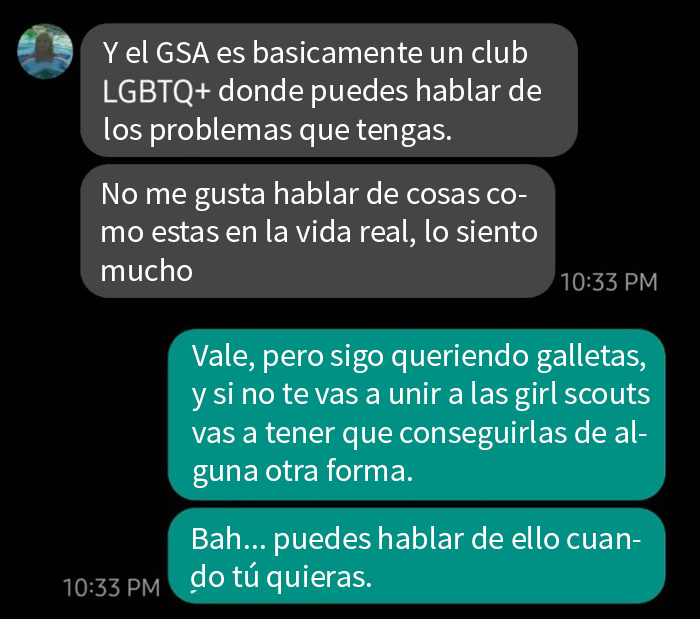 Esta hija salió del armario ante su padre mientras se mandaban mensajes, y a la gente le encanta su reacción