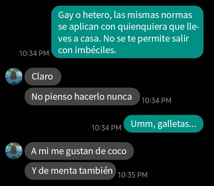 Esta hija salió del armario ante su padre mientras se mandaban mensajes, y a la gente le encanta su reacción