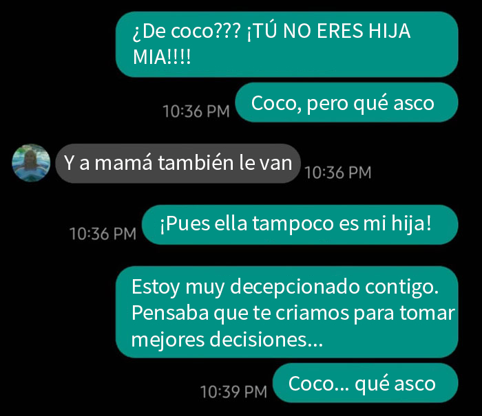 Esta hija salió del armario ante su padre mientras se mandaban mensajes, y a la gente le encanta su reacción