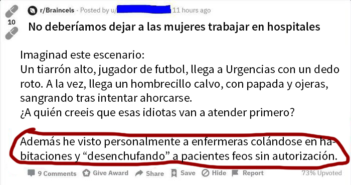 No Hay Que Dejar A Los Incels Trabajar En Sanidad, En Realidad