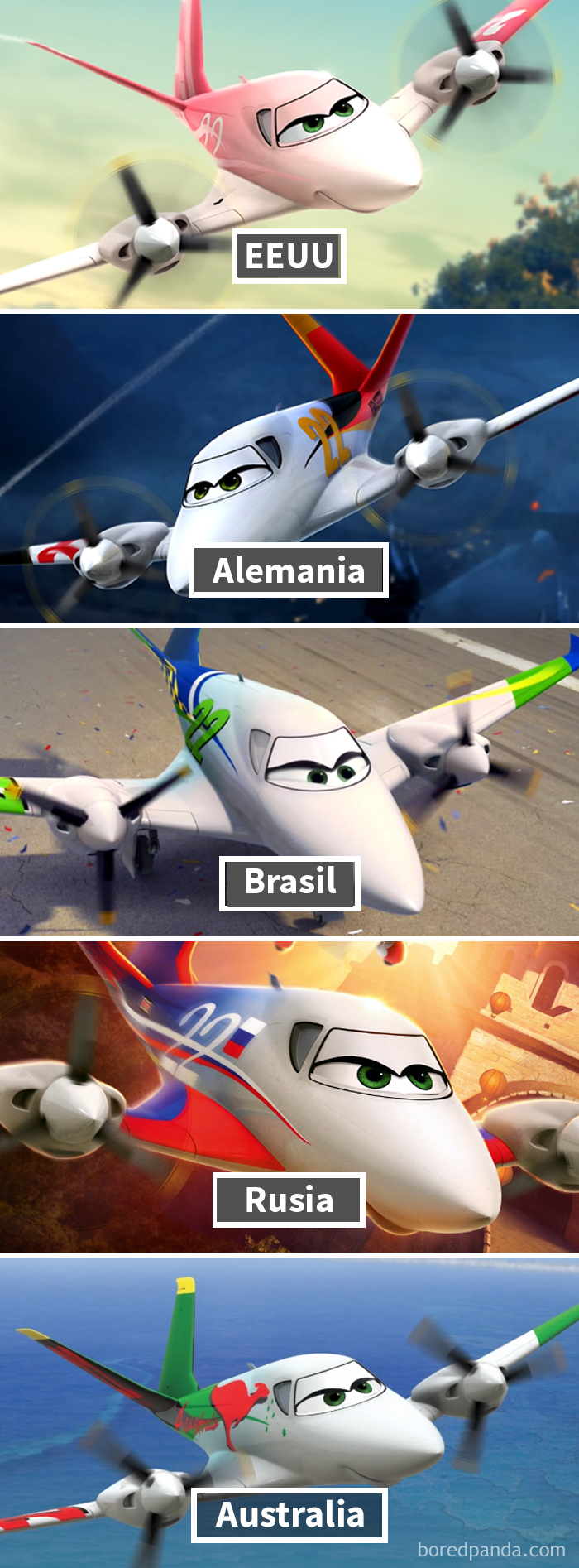 Aviones: Rochelle Tiene Distinta Apariencia Según El País