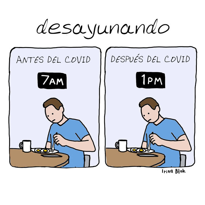 Desayunando
