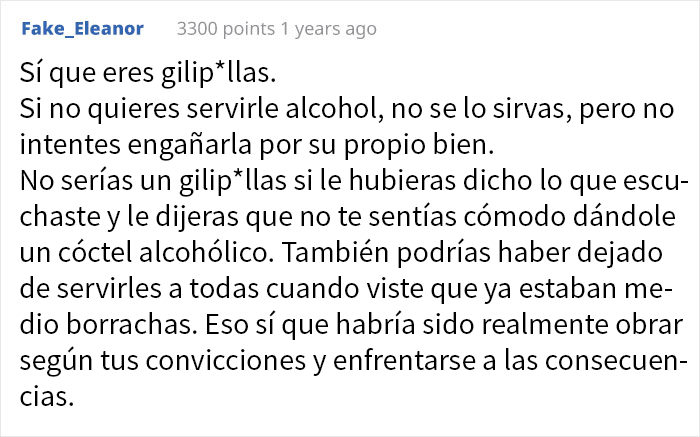 Este camarero le dio en secreto cócteles sin alcohol a una embarazada, y es criticado en internet