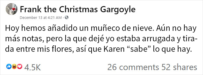 Una vecina deja notas quejándose de la decoración navideña de esta mujer, así que ella no para de añadir más