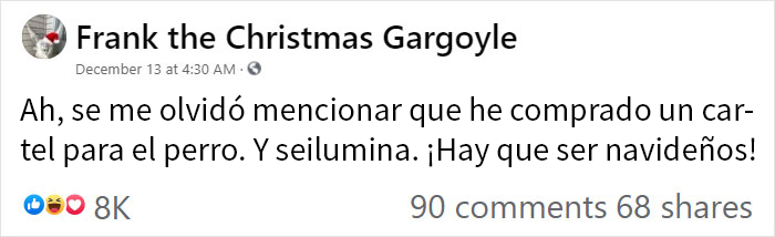 Una vecina deja notas quejándose de la decoración navideña de esta mujer, así que ella no para de añadir más
