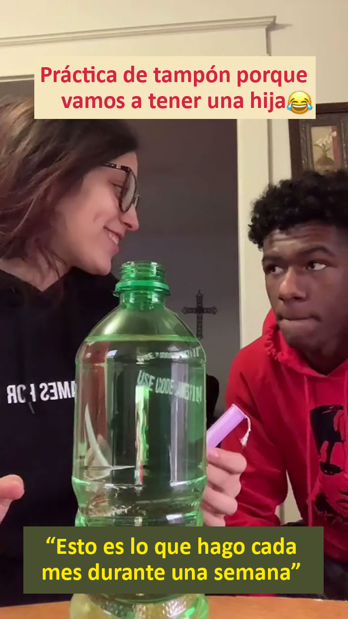 Esta tendencia de TikTok muestra la reacción de los hombres al ver cómo funciona un tampón, y su sorpresa demuestra que necesitan una mejor educación sexual