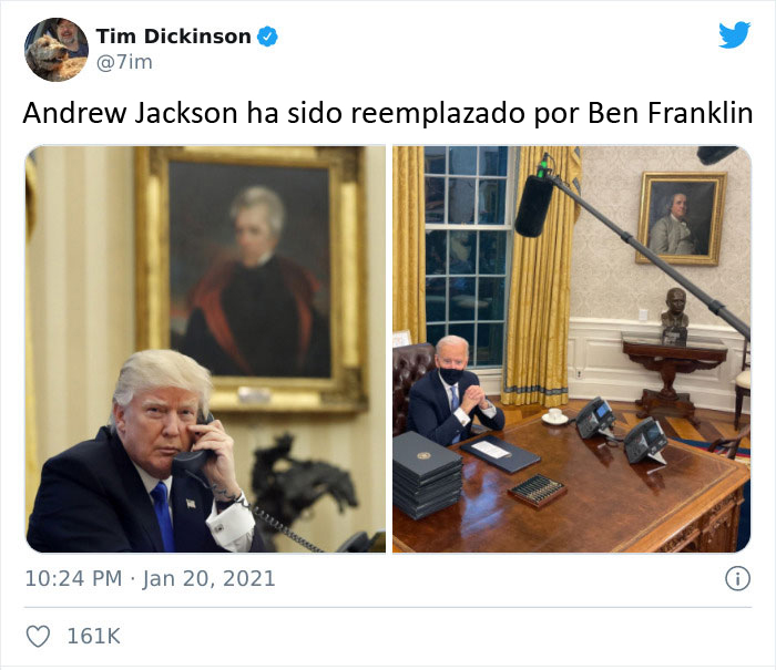 18 Imágenes que muestran las diferencias entre Biden y Trump en la decoración del Despacho Oval