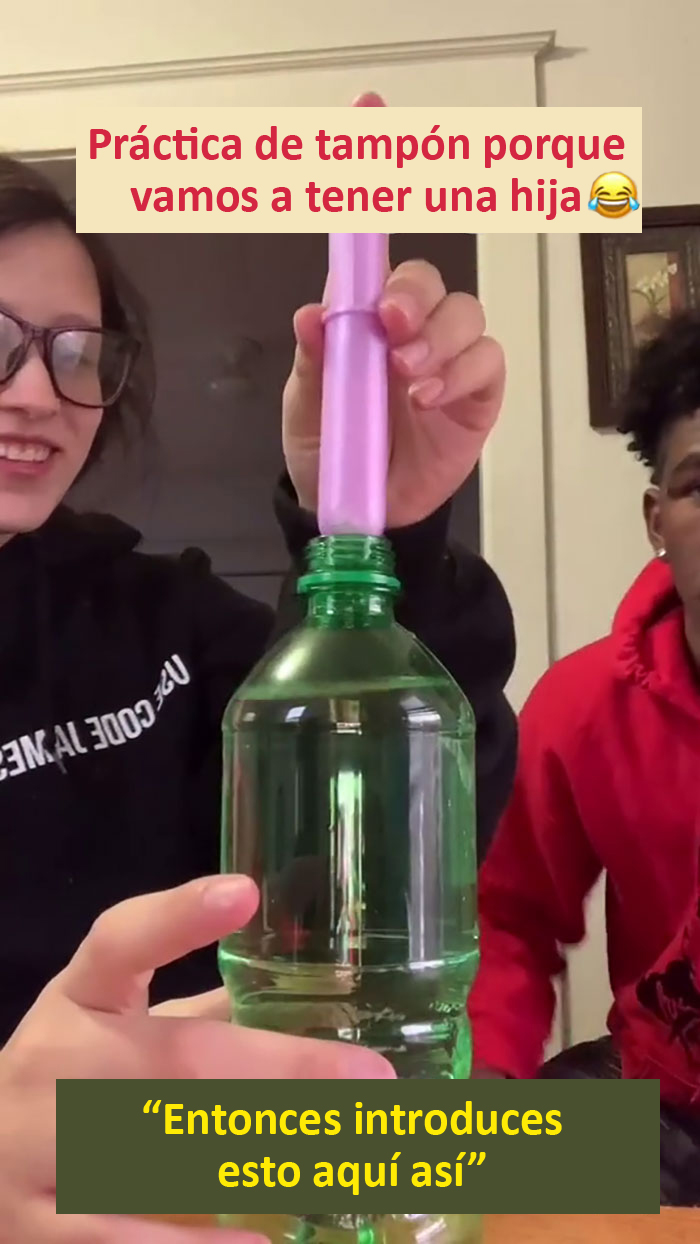 Esta tendencia de TikTok muestra la reacción de los hombres al ver cómo funciona un tampón, y su sorpresa demuestra que necesitan una mejor educación sexual