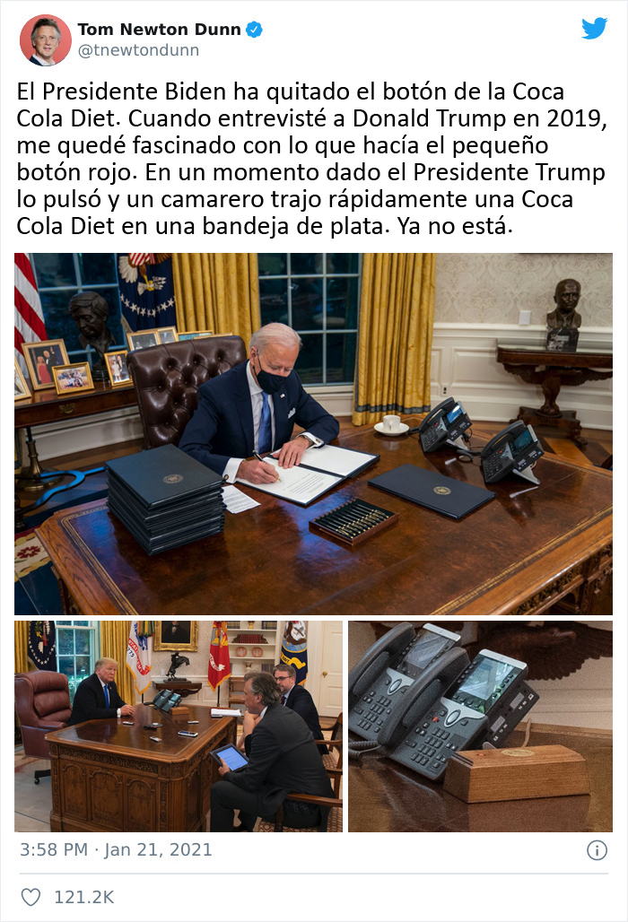 18 Imágenes que muestran las diferencias entre Biden y Trump en la decoración del Despacho Oval