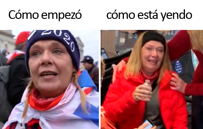 "Cómo empezó Vs. cómo está yendo": La gente está publicando qué pasó con los alborotadores del Capitolio en EEUU desde la revuelta