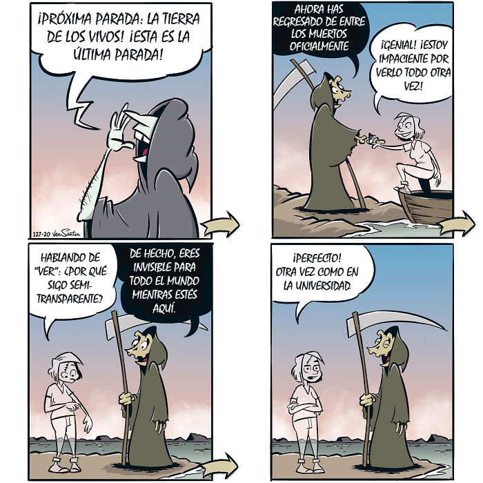 Artist Creates Comics About A Girl In Her Afterlife (40 Pics)