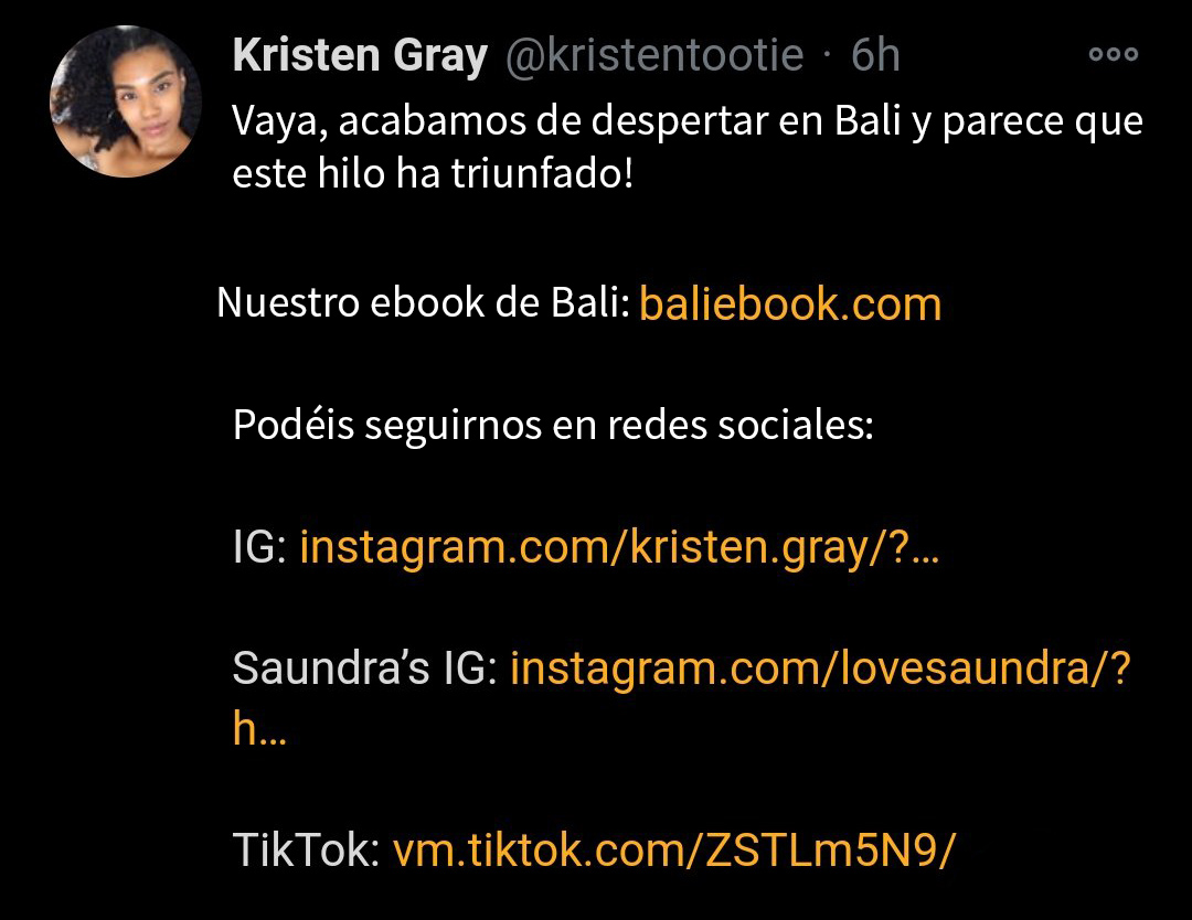 Esta influencer presume en Twitter de lo fácil que es su vida en Bali, y es deportada por ello