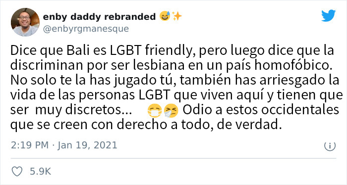 Esta influencer presume en Twitter de lo fácil que es su vida en Bali, y es deportada por ello
