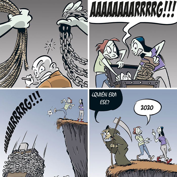 Este dibujante crea comics sobre una chica en el Más Allá (15 comics)